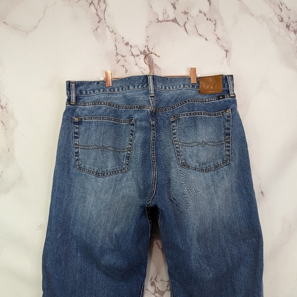 Lucky Brand Jeans Mens 40 X 31 181 Relax Straight Denim Stone Medium Wash - Picture 6 of 11